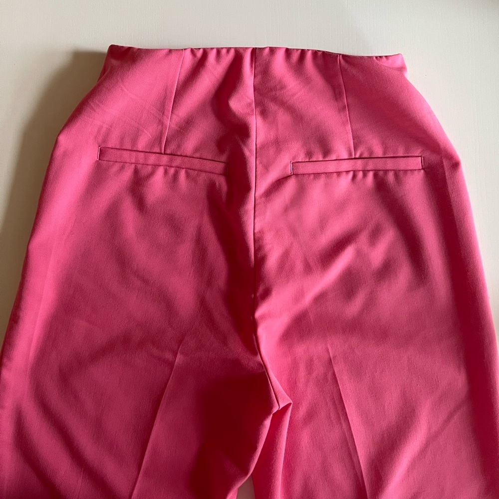 Hot Pink Flared Trousers - Picture 3 of 5